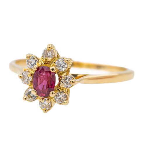 Bague 58 Bague Pompadour Or jaune Saphir rose 58 Facettes 3241062CN