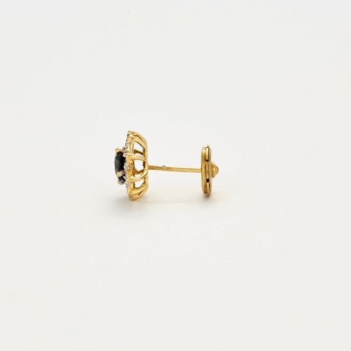 Boucles d'oreilles Clous d'oreilles Marguerite Saphirs Diamants 58 Facettes 230436