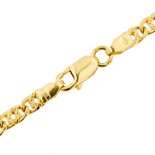Collier Collier en or jaune maille œil de tigre 58 Facettes 33121