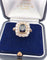 Bague 49 Bague en or jaune 18 carats 2028 C avec saphir central et diamants environnants 58 Facettes