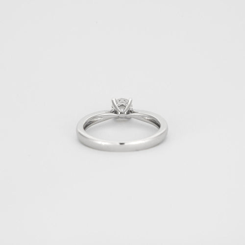 Bague 54 Solitaire or blanc diamant 58 Facettes 3121118