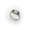 Bague 47 Bague Art Déco en or blanc 14 carats avec diamants et saphirs 58 Facettes A20048