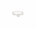 Bague Anello solitario in oro bianco con pave sul gambo 58 Facettes