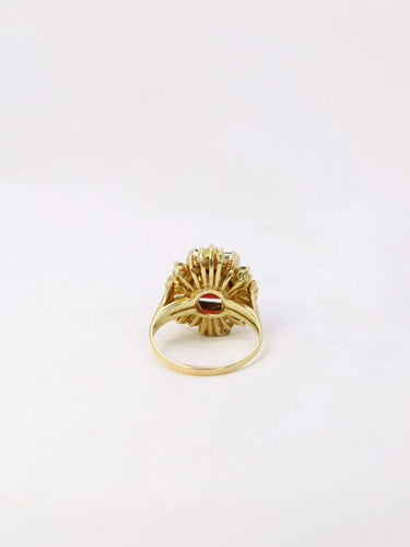 Bague 51 Bague ballerine Grenat Diamants baguette 58 Facettes 953