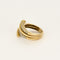 Bague godrons en Or jaune et diamants