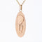 Pendentif Médaille or rose Vierge Marie stylisée 58 Facettes CVP130