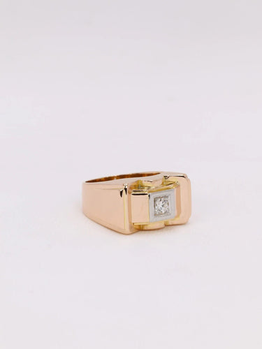 Bague 57 Bague tank diamant taille ancienne 0,20 ct 58 Facettes J130