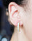 Boucles d'oreilles Demi-Créoles Or Jaune Pavées Diamants 58 Facettes A7037