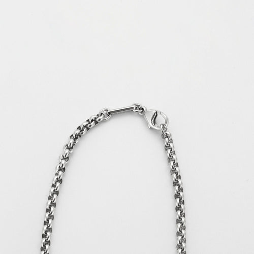 Collier CHOPARD - Collier à maille jaseron en or gris 58 Facettes