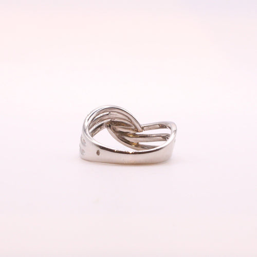 Bague Bague Noeud  de Diamants or blanc 18k 58 Facettes