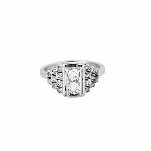 Bague 55 Bague or gris et diamants 58 Facettes PER15083
