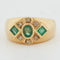 Bague 55 Bague Or Jaune - Emeraudes et Diamants 58 Facettes RÉF 6200/10