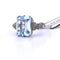 Bague 56 Bague Art Déco en or blanc avec aigue-marine et diamants 58 Facettes