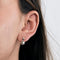 Boucles d'oreilles Dormeuses or jaune et blanc et diamants 58 Facettes GULK225