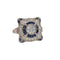 Bague 54.5 Bague de style Art déco en platine, diamants, saphirs 58 Facettes Q258B