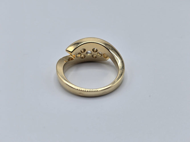 Bague 54 Bague or jaune sertie de diamants 58 Facettes 1CA00000-67