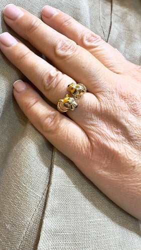 Bague Cartier - Bague Panthère or jaune émeraudes et onyx 58 Facettes