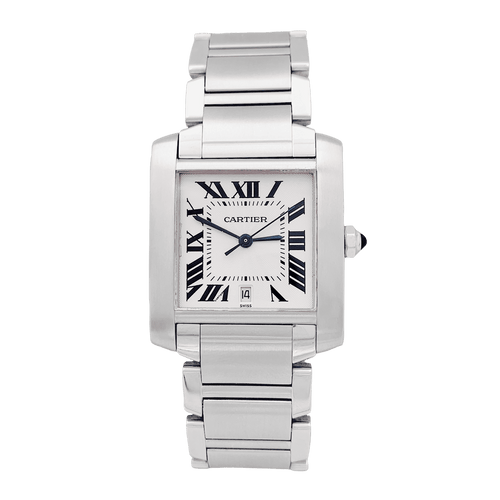 Montre Montre Cartier, "Tank Française", acier. 58 Facettes 34714