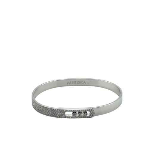 Bracelet MESSIKA - Bangle Move Noa PM Semi Pavé - Or Blanc 58 Facettes 1.0000887/2