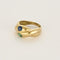 Bague 60 Bague en or jaune, saphir et émeraude 58 Facettes MONTE0229