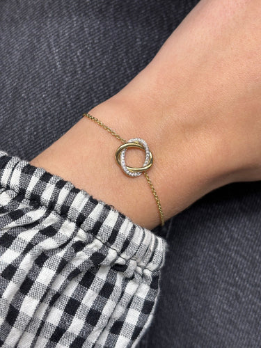 Bracelet Bracelet Poiray Tresse or et diamants 58 Facettes 1075