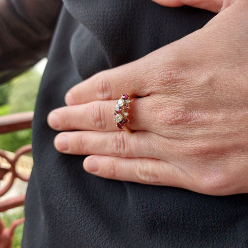 Bague 52 Bague Naïa diamants et rubis 58 Facettes 19