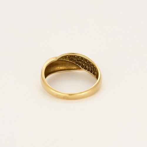 Bague 54 Bague en or jaune, or blanc et diamants 58 Facettes DAX0016X2