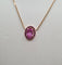 Collier Collier or rose et saphir rose 58 Facettes
