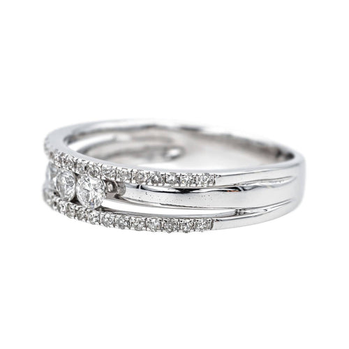 Bague 56 Bague Or blanc Diamant 58 Facettes 3904624CN