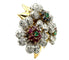 Broche Broche vintage, or, platine et diamants 58 Facettes
