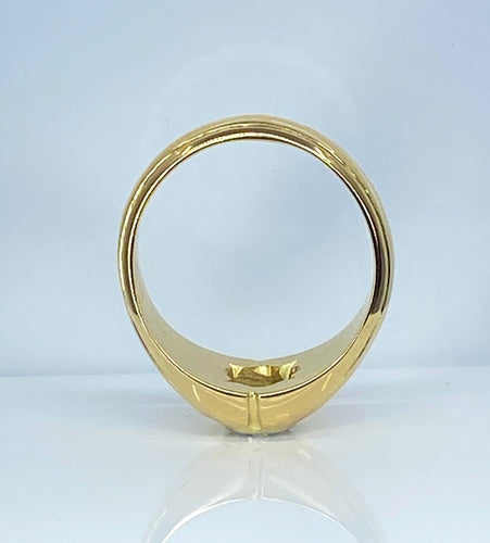 Bague 58 Bague jonc en or jaune et diamants 58 Facettes AB590bis