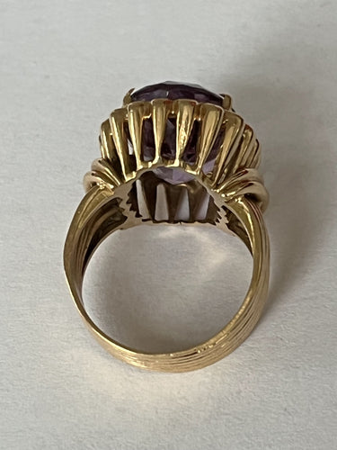 Bague 53 Bague Or Jaune Améthyste 58 Facettes LOT 6302