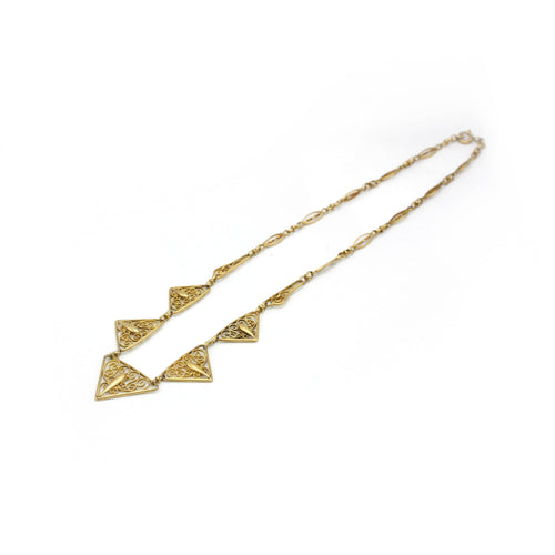Collier Collier draperie Art Nouveau - Or jaune filigrané 58 Facettes 250057SP