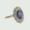 Bague 57 BAGUE DE STYLE ART DÉCO EN OR ET PLATINE AVEC DIAMANTS ET SYNTHÈSE AUSTRALIENNE 58 Facettes Q780A(857)