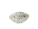 Bague 57.5 Bague dôme années 30 or blanc et diamants 58 Facettes 29409
