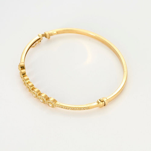 Bracelet Bracelet jonc or jaune et diamants 58 Facettes GULK224