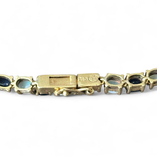 Bracelet Bracelet or jaune serti de saphirs et opales 58 Facettes 344