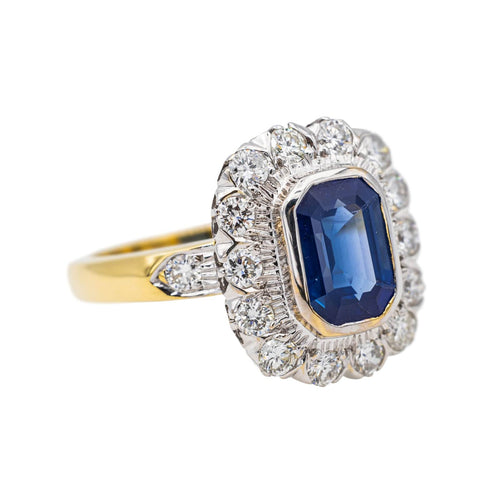 Bague 54 Bague Pompadour Or blanc Saphir 58 Facettes 3502955CN