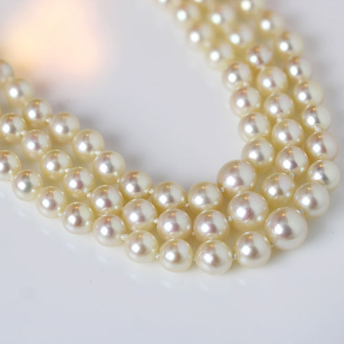 Collier Collier 3 rangs de perles de culture en chute 58 Facettes 24-347