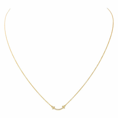 Collier Tiffany & Co Collier T Smile Or jaune Diamant 58 Facettes 3753487RV