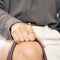 Bague 55 Bague jonc or jaune et corail 58 Facettes ALE4173