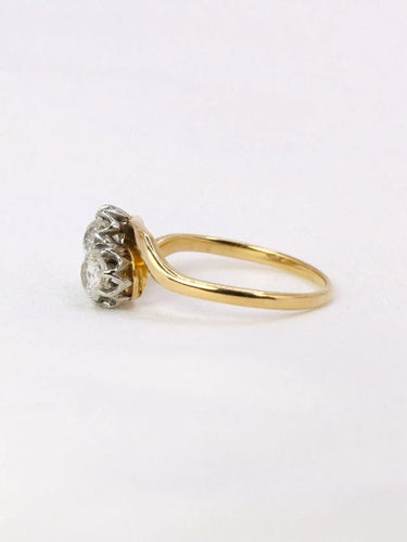 Bague Bague toi et moi or jaune diamants 1 ct 58 Facettes J398