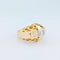 Bague 56 Bague tank ajourée en or jaune et diamant 58 Facettes 33016