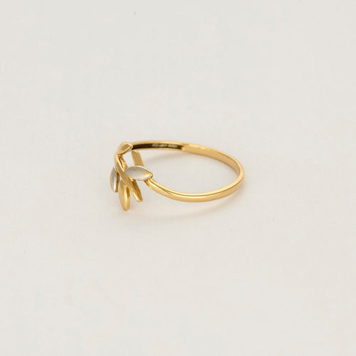 Bague 53 Bague or jaune et gris 58 Facettes CHAL02462