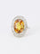 Bague 51 Bague cocktail or blanc citrine 5 carats diamants 58 Facettes J416