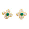 Boucles d'oreilles Clips Van Cleef & Arpels, "Fleurette", en or jaune, diamants et émeraudes. 58 Facettes 33755
