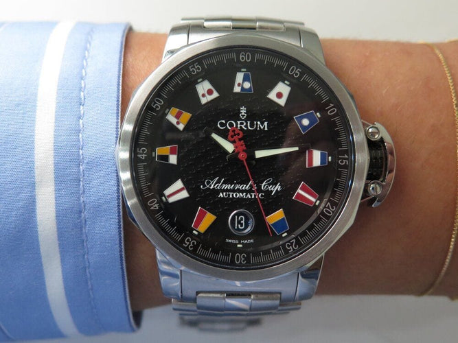Montre montre CORUM admiral's cup 41 mm automatique acier 58 Facettes 261220