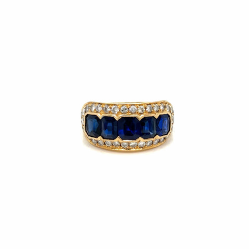 Bague Bague en saphir naturel et diamant Illario 58 Facettes