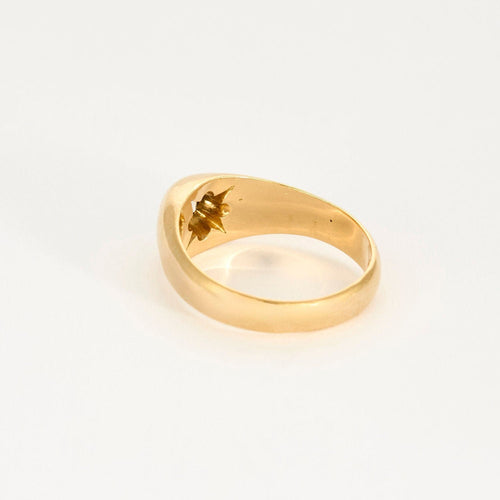 Bague 60 Bague jonc or jaune et gris et diamant 58 Facettes CHAL0281