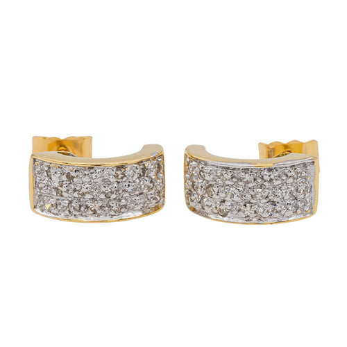 Boucles d'oreilles Boucles d'oreilles Demi créoles Or jaune Diamant 58 Facettes 3105065CN